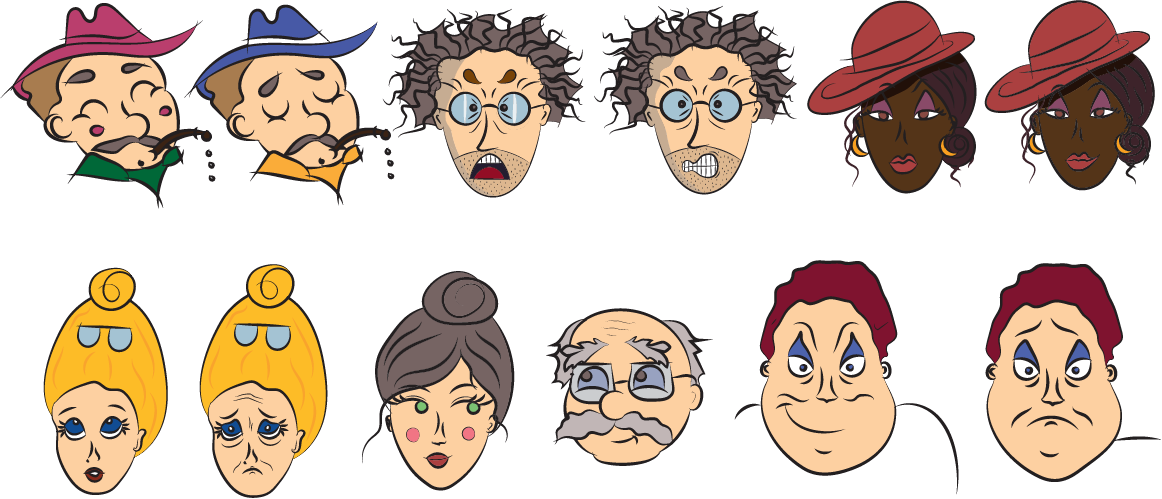 Coloured characters